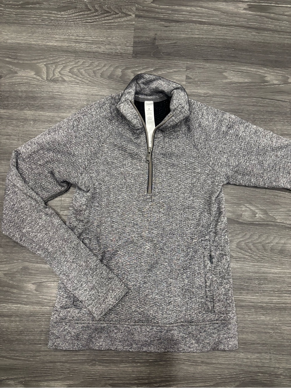 LULULEMON Gray Quarter-Zip Sweater